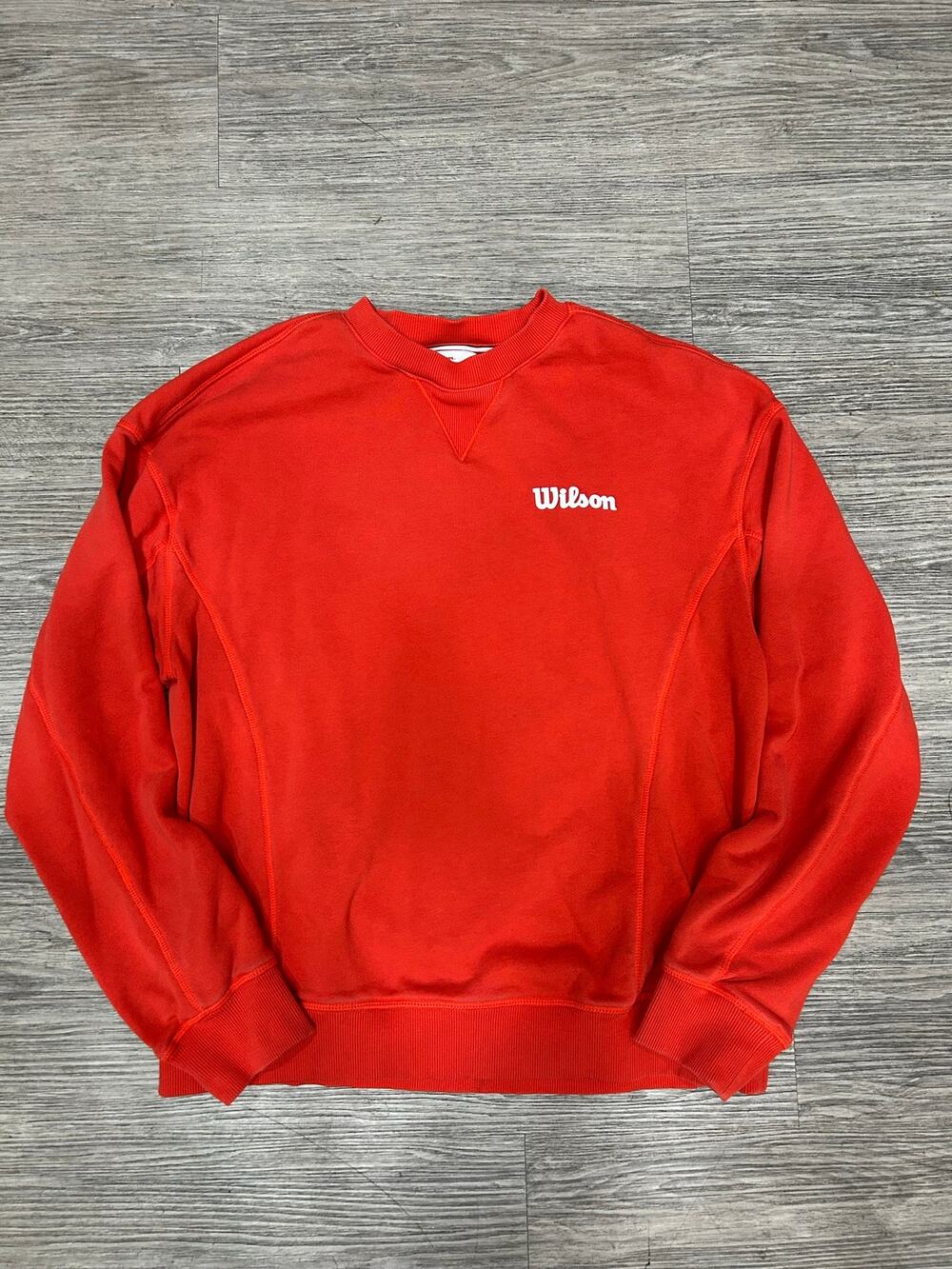 Wilson Be Good To Your Game Classic Crewneck Sweatshirt Mens Size S Red Tennis